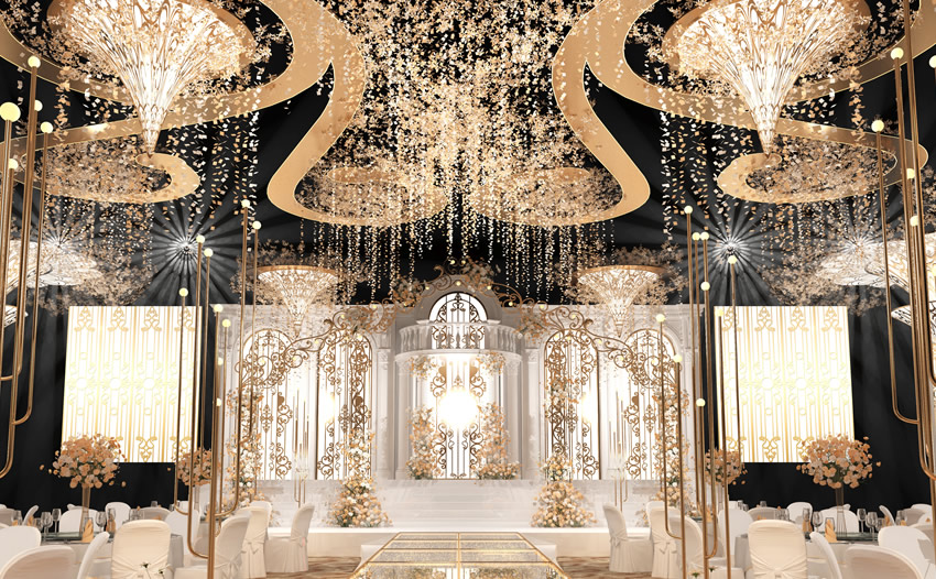 红河花木兰喜事汇金色大厅效果展示